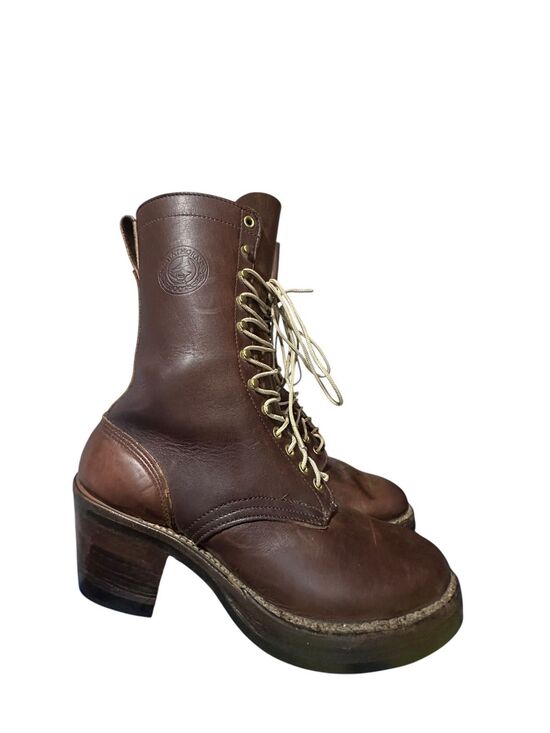 Vintage Hathorn By White\'s Boots Packer Logger Style Mens Sz 11 E Vibram Brown